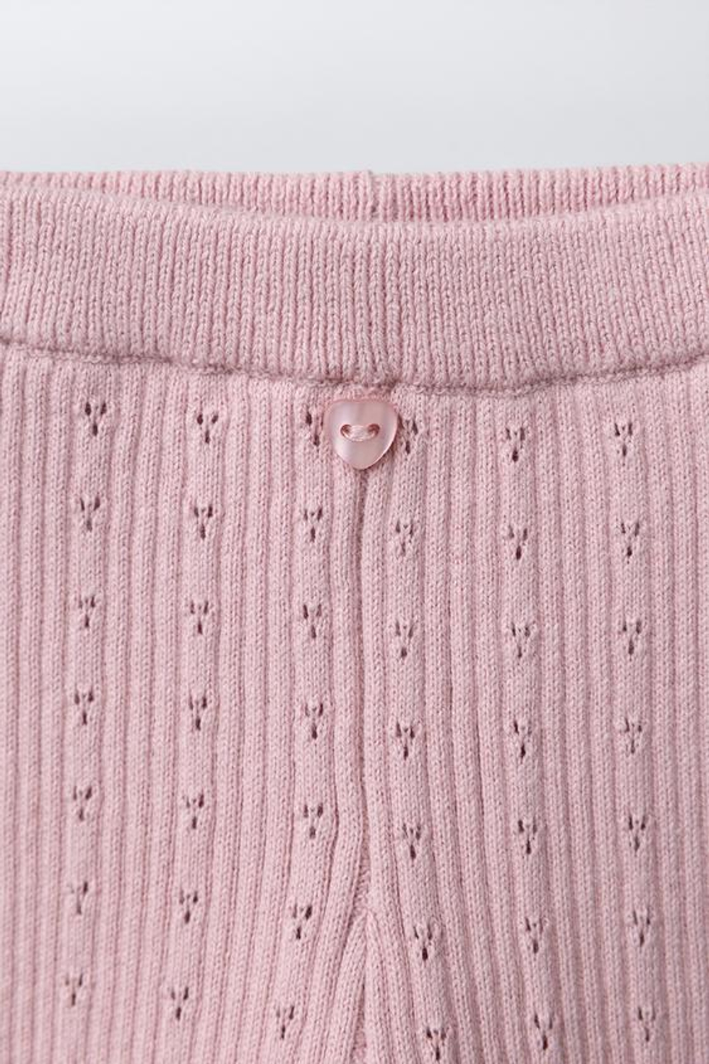 ZARA ЛЕГИНСЫ С АЖУРНЫМ УЗОРОМ, РОЗОВЫЙ