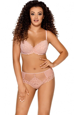 Бюстгальтер пуш-ап из кружевного полотна с люрексом (Размер: 75D) (Цвет: темно-синий)