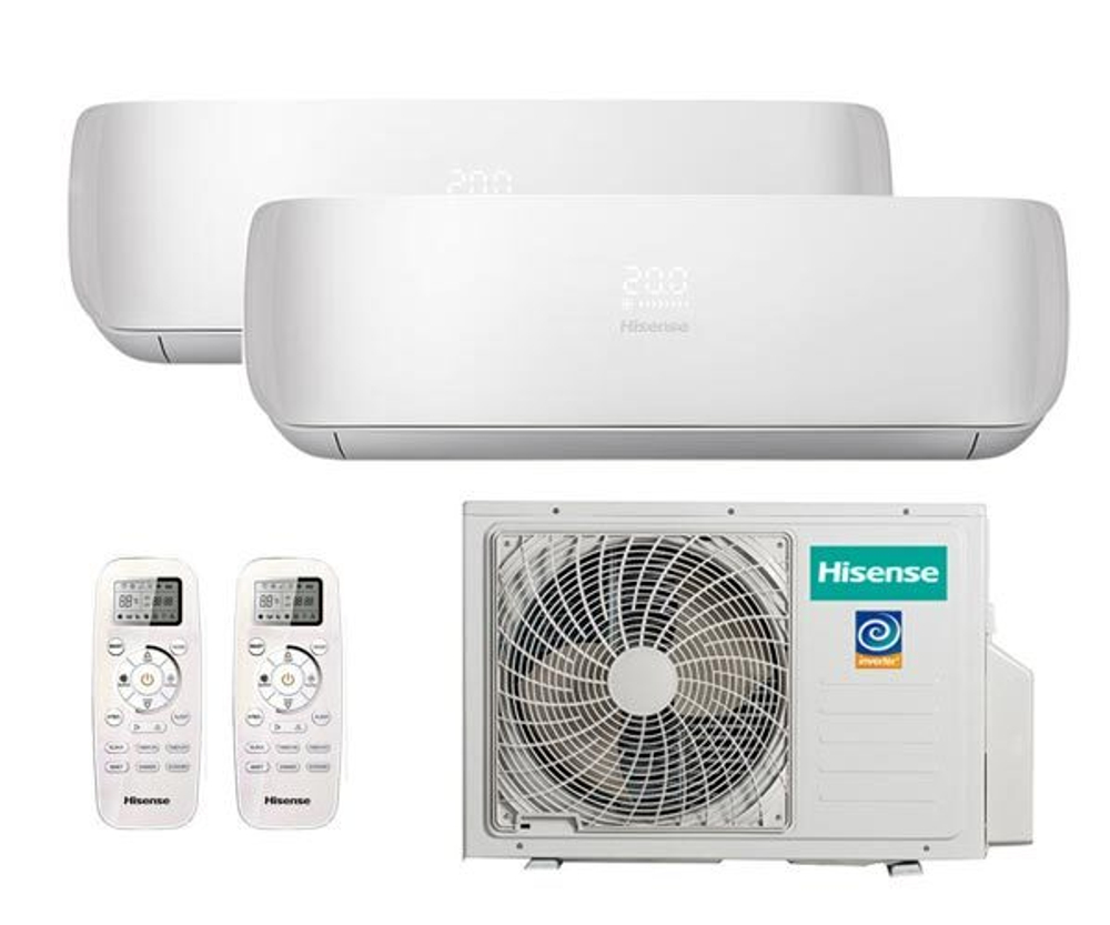 Мульти сплит-система Hisense на 2 комнаты (35+35 кв.м.) PREMIUM DESIGN