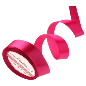 Лента атласная 12 мм фуксия