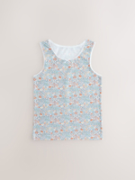 Майка для девочки Next AE6-192, 3 шт., Белый, Голубой