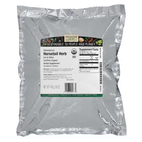 Frontier Co-op, органический измельченный и просеянный трава хвоща (Shavegrass), 453 г (16 унций)