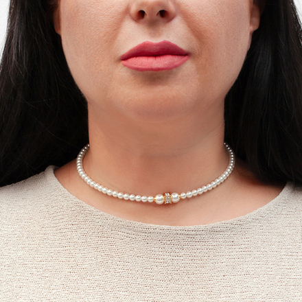 Колье Fiore Luna Cylinder Crystal B2409PE-N02.2 BW/G