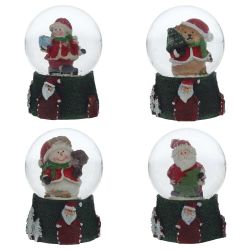 GAEM Фигурка декор в стекл шаре "Дед Мороз/Снеговик/Мишка", D 4.5 см, L4,5 W4,5 H6 см, 4в.