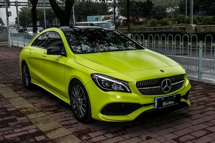 Mercedes в пленку Carbins Metal Flash Fluorescent Yellow