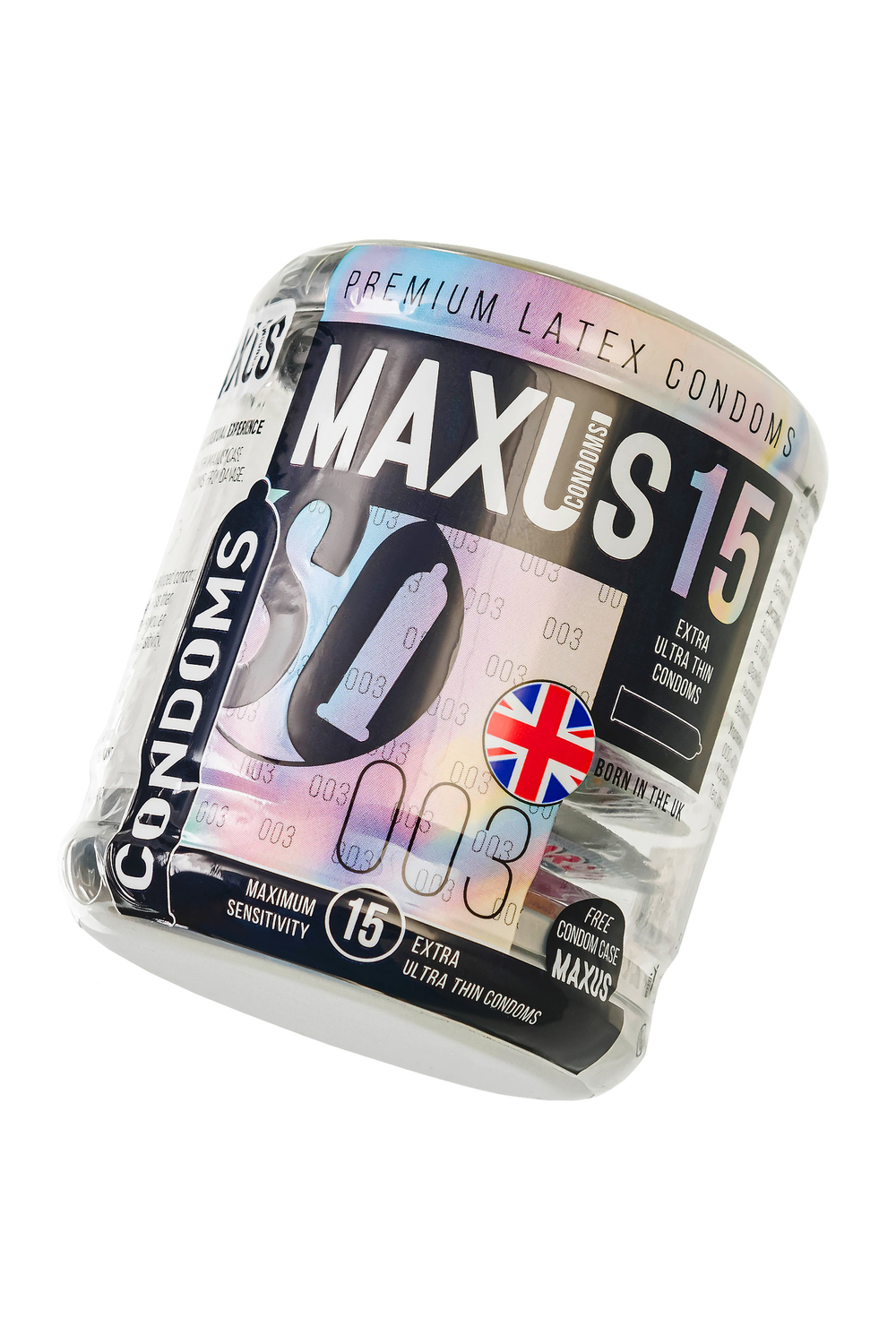 Презервативы Maxus, тонкие, латекс, железный кейс,15 шт.
