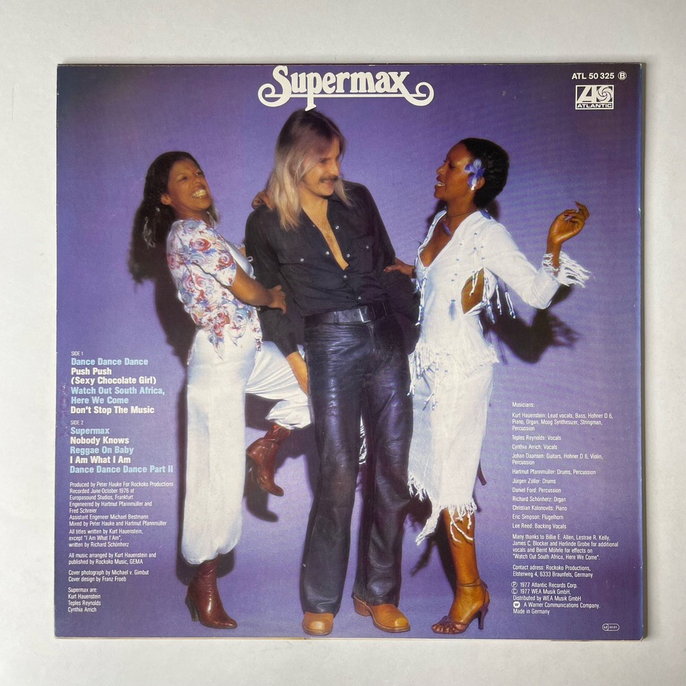 Винтажная виниловая пластинка LP Supermax Don't Stop The Music (Германия 1977)