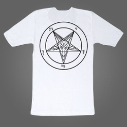 Футболка Satan Crew пентаграмма белая
