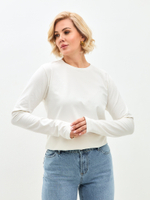 Молочный лонгслив свободного кроя