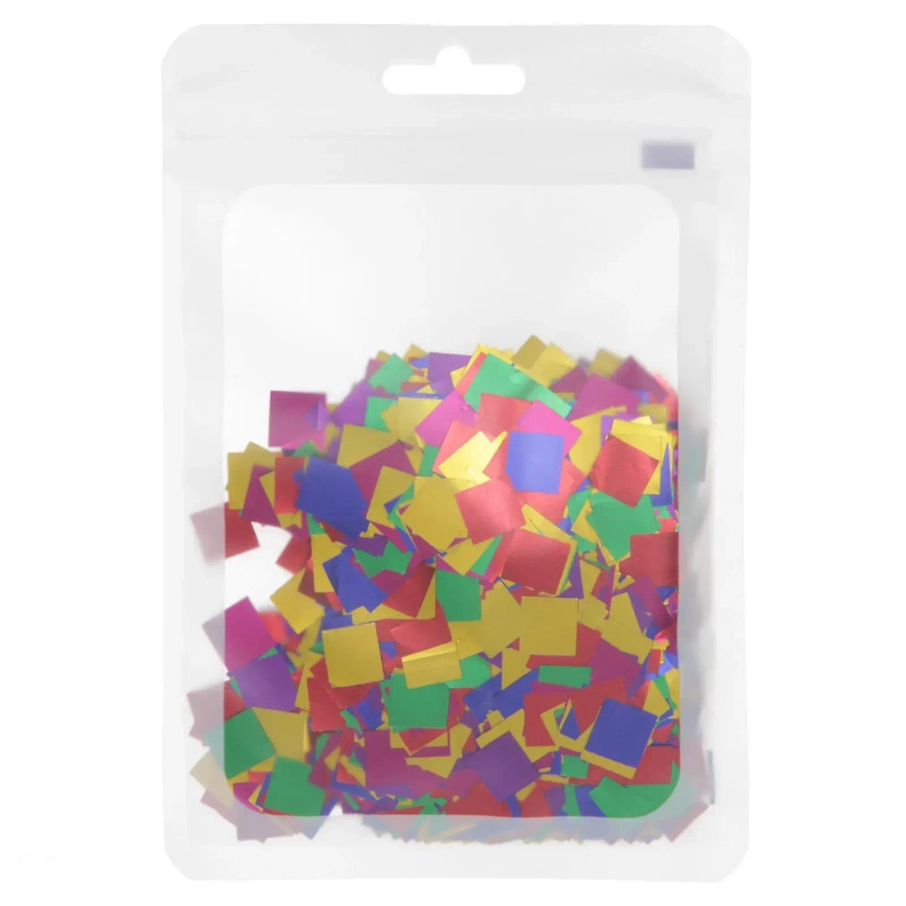 Конфетти «Квадрат» 15 г (1 см), Мультицвет