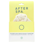 AfterSpa, многоразовые хлопковые спонжи для снятия макияжа с сумочкой для стирки, набор из 6 предметов