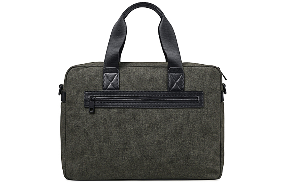 Jeep Cow Leather Laptop Bag Men"s Green