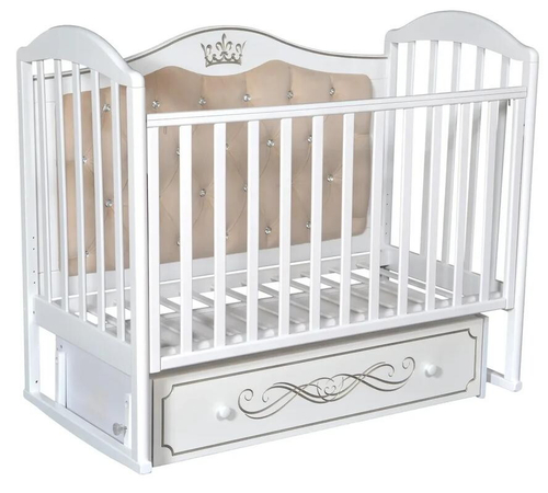 Детская кроватка Кедр Emily 4 (маятник универсальный) белый