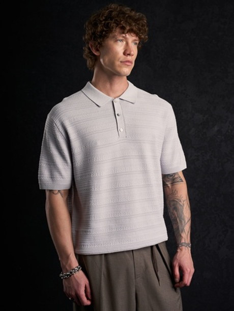 Серая трикотажная футболка-поло Laine New