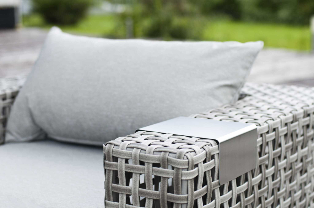 "Тито" кресло из искусственного ротанга, цвет серый