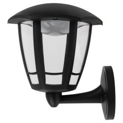 Садово-парковый светильник ЭРА ДБУ 07-8-005 Дели 1 черный 6 гранный настенный IP44 светодиодный 8Вт 3000K