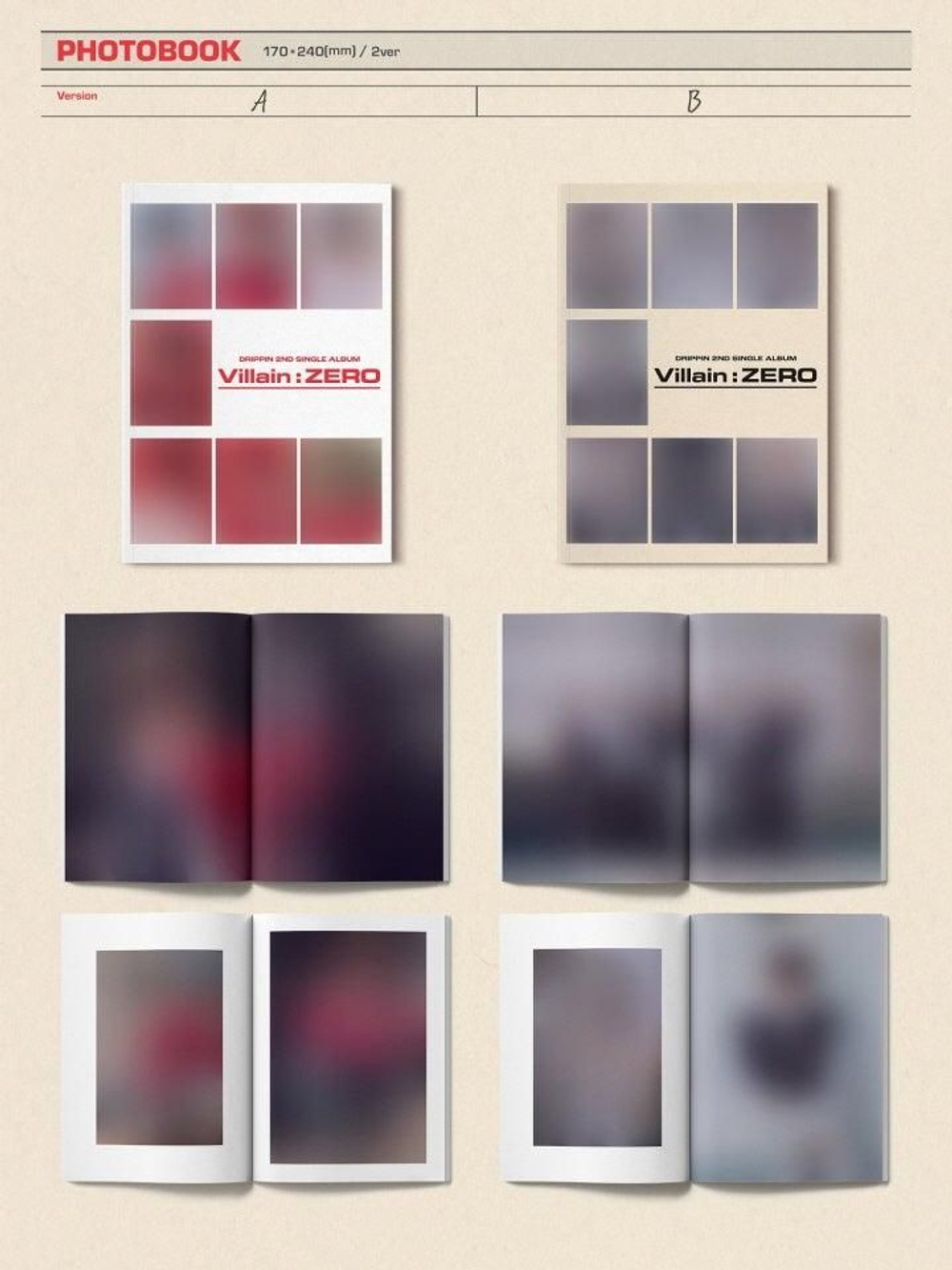 Альбом DRIPPIN - Villain : ZERO 2nd Single Album 2 Version SET