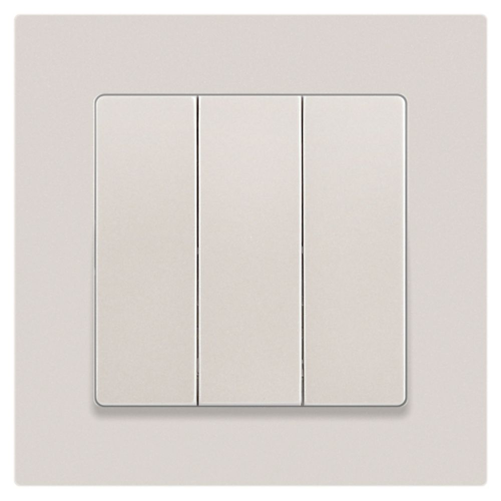 Выключатель Intro Accent 6-106-06 тройной, 10А-250В, IP20, СУ, AL/CU, перламутр | Intro