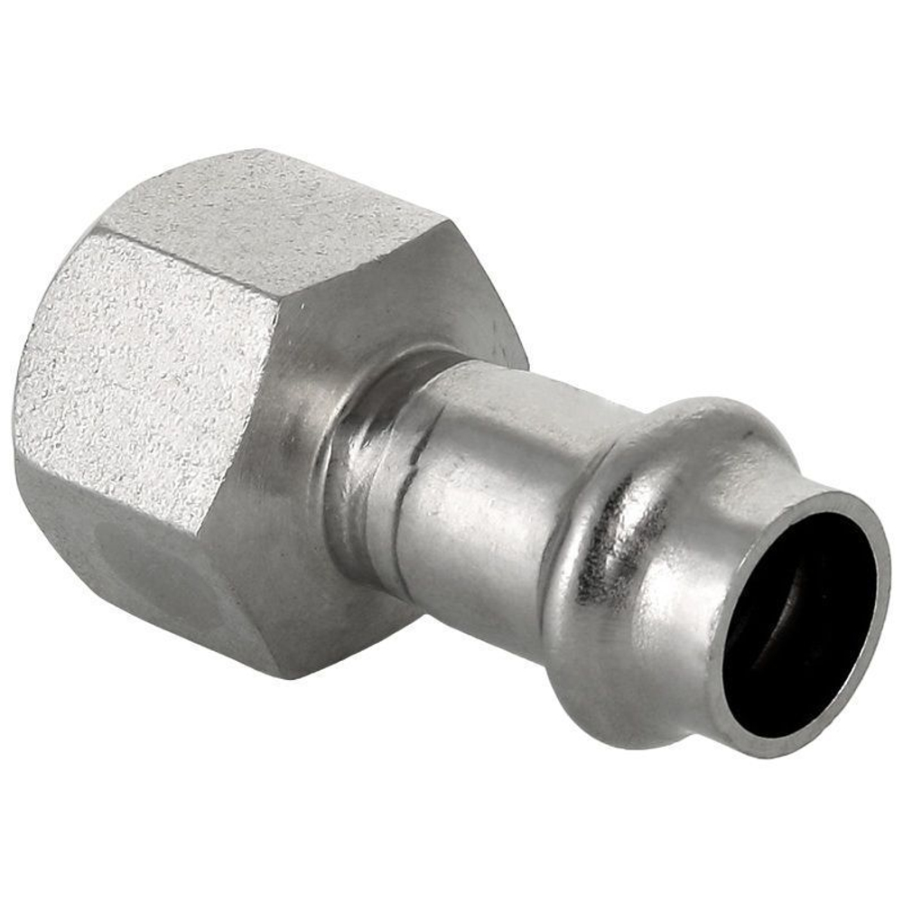 Переходник 54-2", WAAG Heavy Inox, пресс-резьба, вн., сталь нержавеющая, с накид.гайкой