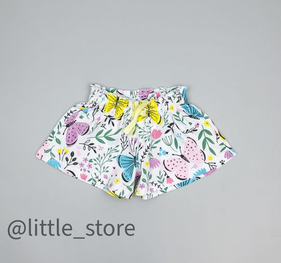 Шорты "Бабочки в саду" белые