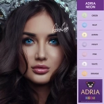 Трехмесячные светящиеся в ультрафиолете контактные линзы Adria NEON (уп. 2 линзы)