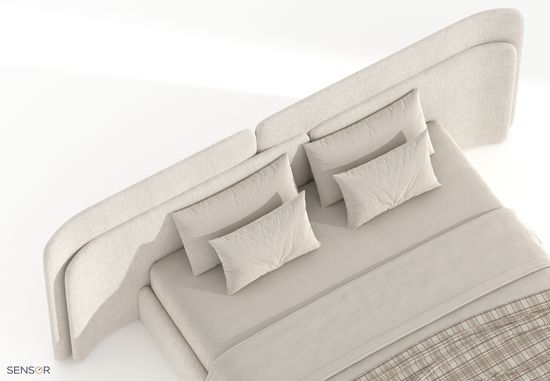 Кровать Пикассо с широким изголовьем