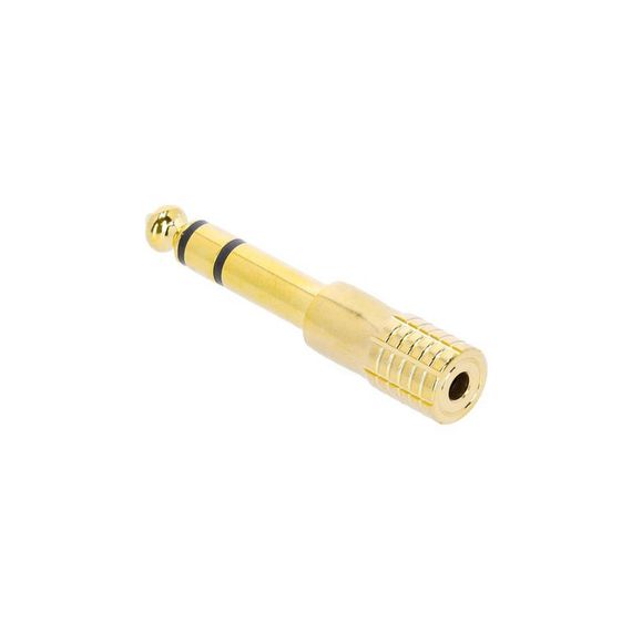 Adam Hall K4AMF3JM3GOLD - адаптер TRS (jack) stereo 3.5 mm (F) - TRS (jack) stereo 6.3 mm (M), позол
