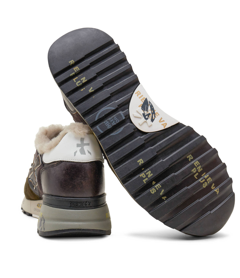 Кожаные кроссовки mick Premiata - зеленый(MICK)