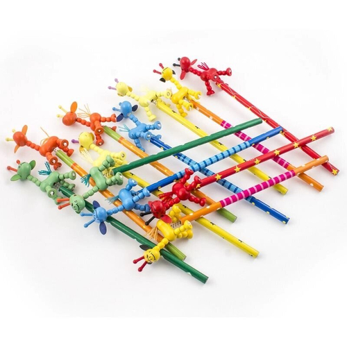 Карандаш с фигурками на пружинке №11, в ассортименте