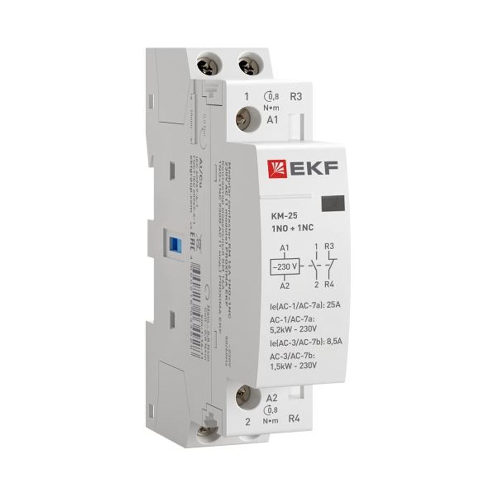 Контактор модульный КМ 25А 1NO+1NC 230В АС (1 мод.) PROXIMA EKF