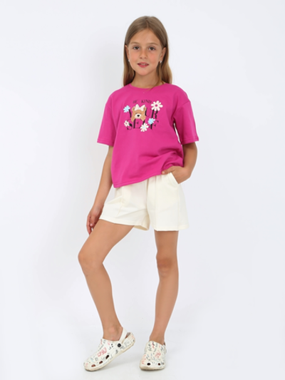 Костюм "Шейн-4" с шелкографией, малиновый, р.122, (Ивашка)