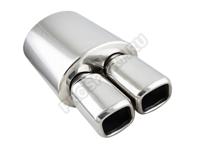 Глушитель универсальный двухтрубный Classic, Dвход 58мм