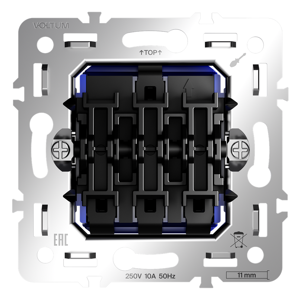 Механизм выключателя трехклавишного 10А, S70
