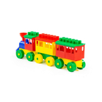 2044/Конструктор ПАРОВОЗ с двумя вагонами