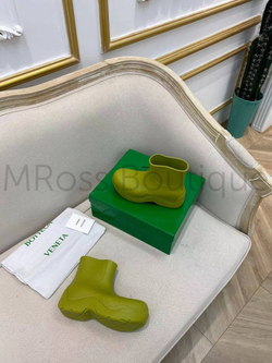 Зеленые резиновые ботинки Puddle Bottega Veneta Боттега Венета премиум класса