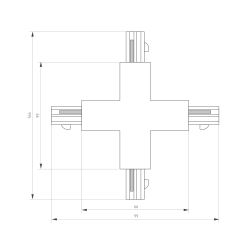 Коннектор крестовой LGD-4TR-CON-X-WH (C) (Arlight, IP20 Пластик, 3 года) 026142