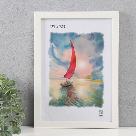 Фоторамка для фото 21×30 см, Columbus, МДФ, белый