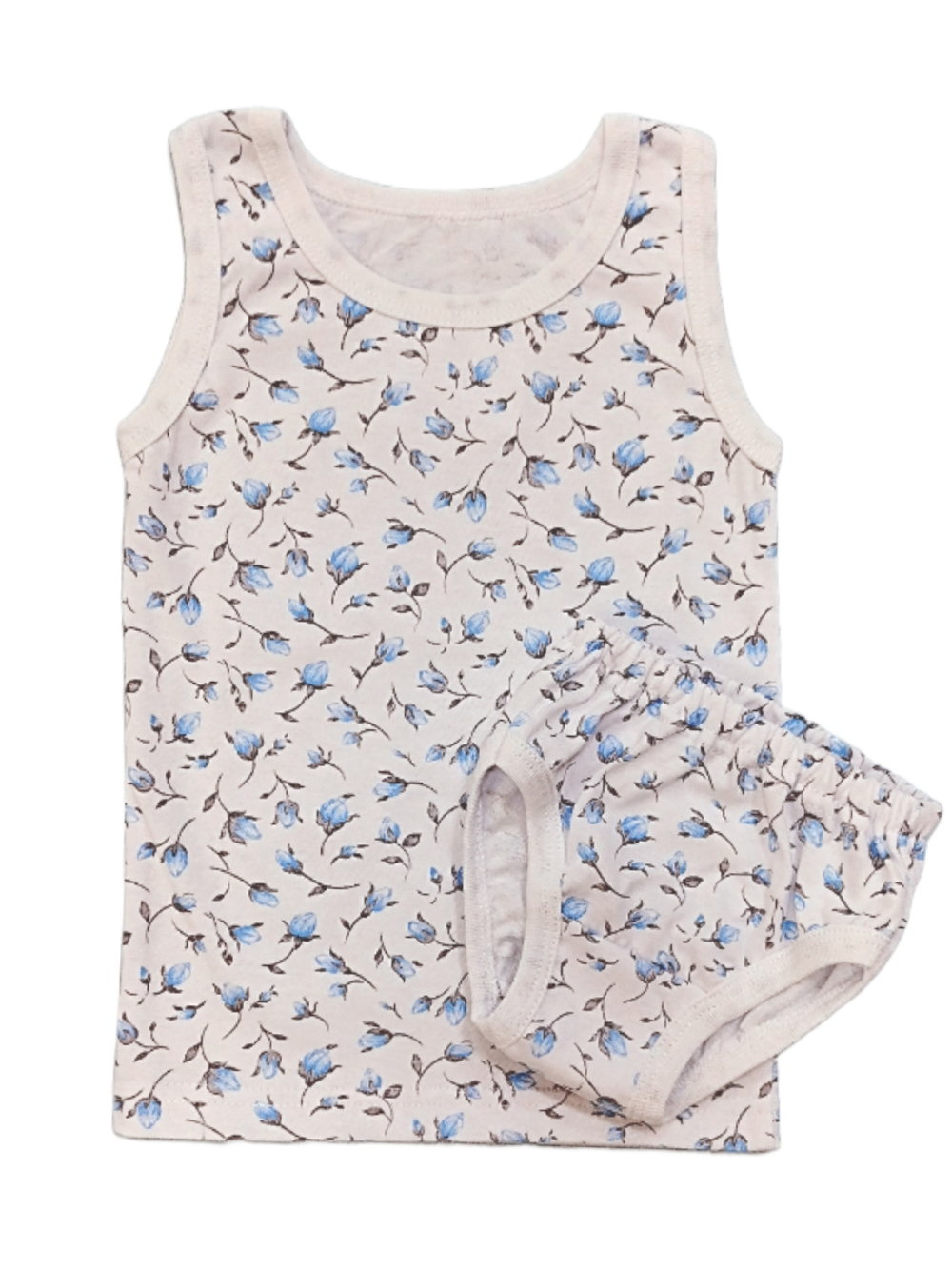 1002 Комплект детский (майка+трусы) кулирка набивка (64-122/128)