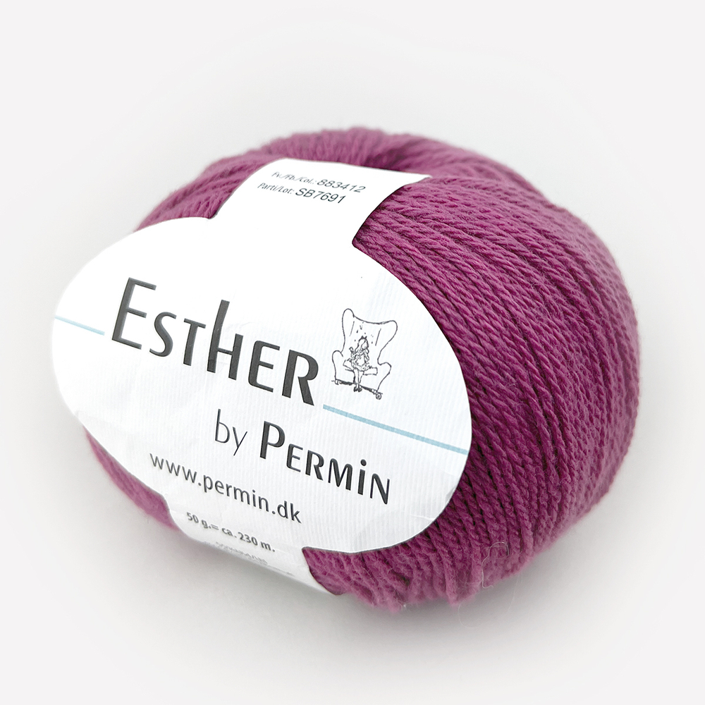 Пряжа для вязания PERMIN Esther 883412, 55% шерсть, 45% хлопок, 50 г, 230 м PERMIN (ДАНИЯ)