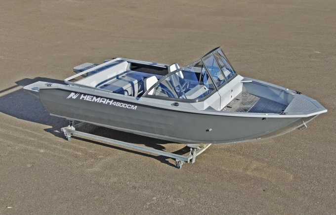Моторная лодка, Неман 480 DCM FISH, св.серый-серый