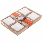 Набор соусников «White magic» 6шт «Квадрат» волна 100мл