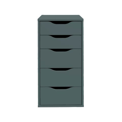 Комод Ингар 5 36x71x53, серо-бирюзовый