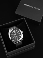 Кварцевые часы Black Hole, серебро