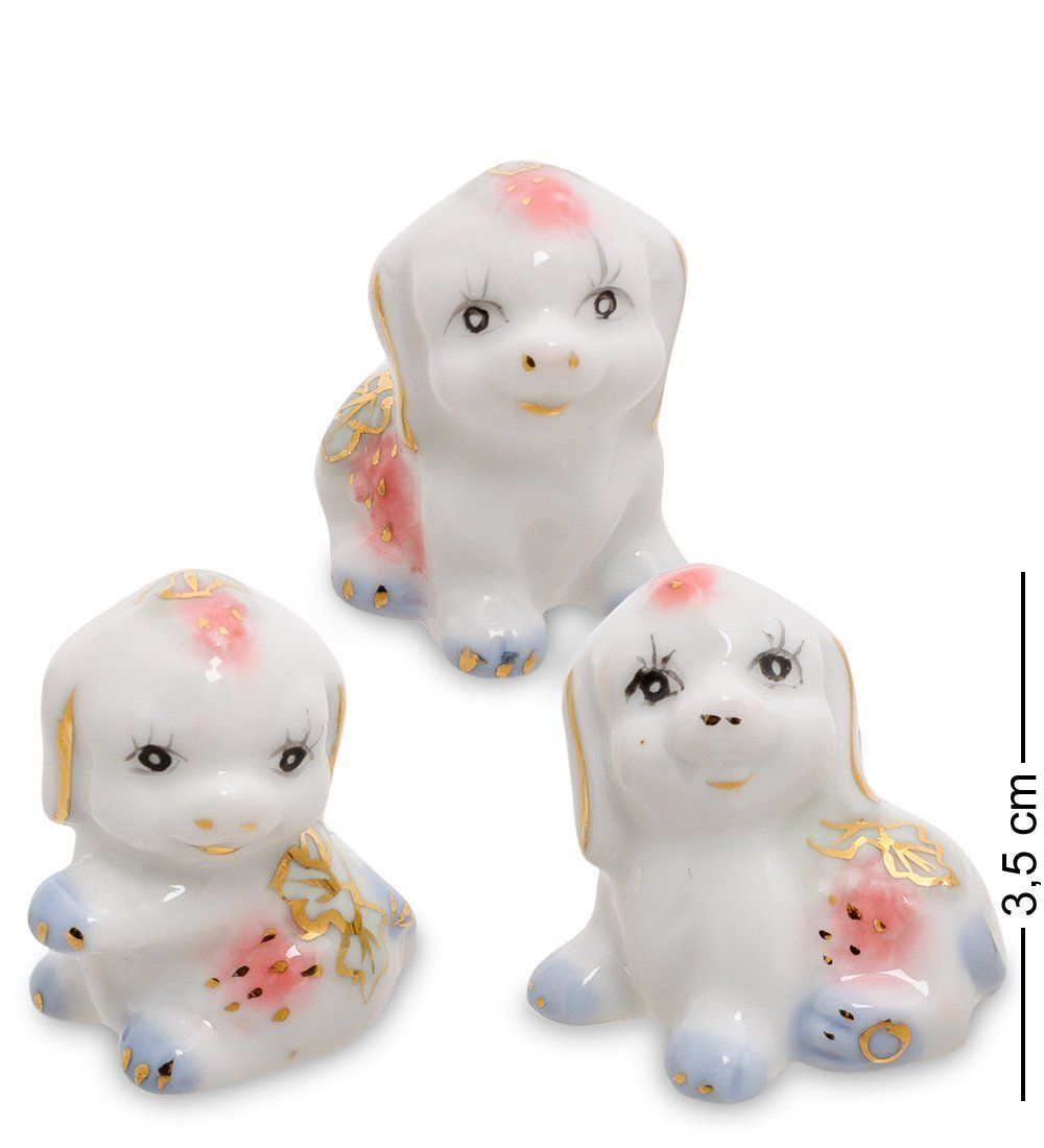 С 002 Фигурка «Три щенка» 1,5' роз. (GE)