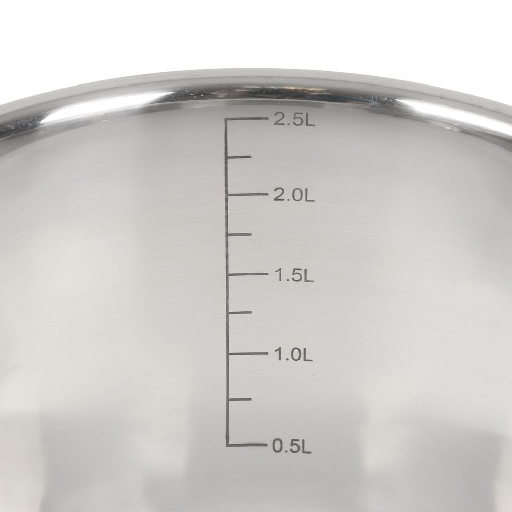 Кастрюля нерж, 3 л, с крыш, крышка стекло, Daniks, Перл, GS-01205-18, индукц