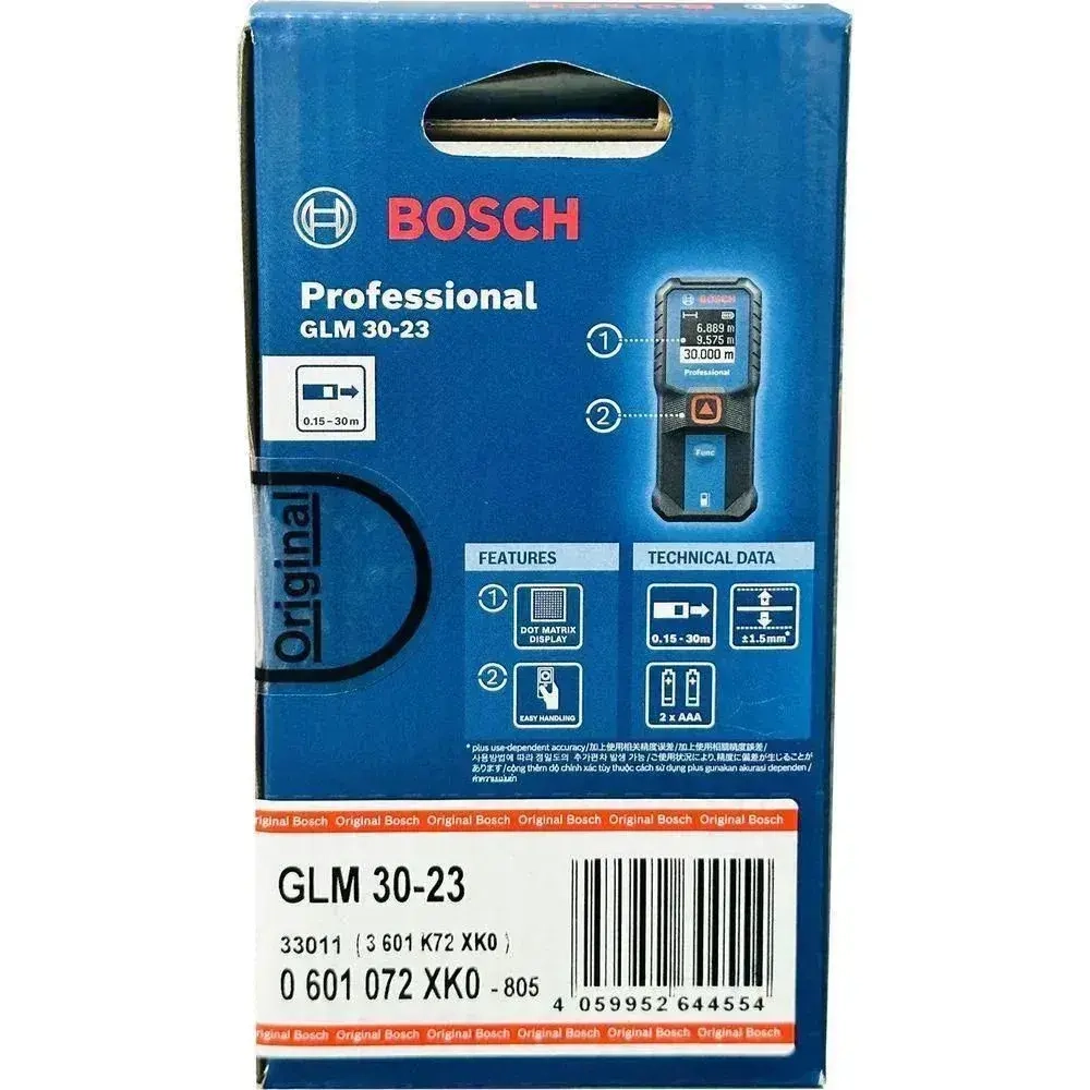 Лазерный дальномер Bosch GLM 30-23 (0,15 - 30 м, измерение расстояния, площади)