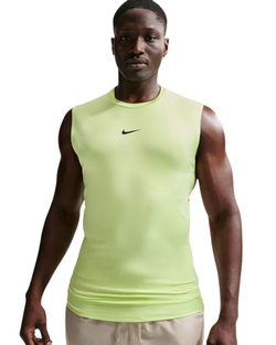 Компрессионная одежда Nike Pro Dri-Fit Tight Sleeveless Fitness - light liquid lime/black