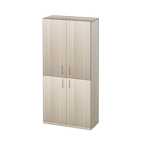 КМ.020.01-18-00 Шкаф закрытый 880х430х1820 Ясень шимо светлый Ясень шимо светл/ОФИСНАЯ МЕБЕЛЬ/ЭЛЕГИЯ