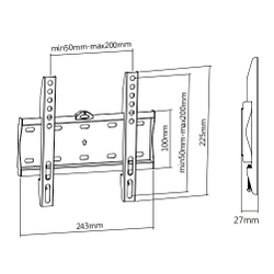 Кронштейн для телевизора фиксированный Ultramounts ДЕРЖАКЛ 804