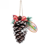 Украшение новогоднее «Шишка» 14*8 см, Белый иней